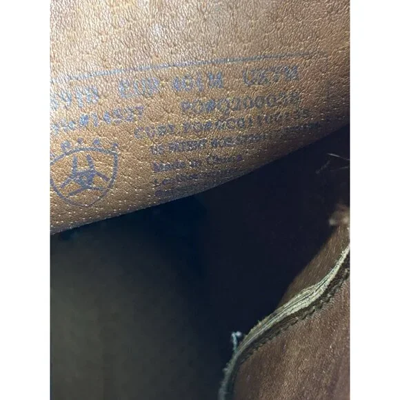 Ariat Men's Size 9.5B Sierra 14527 Western Brown Leather Work Cowboy Boots - Picture 9 of 16